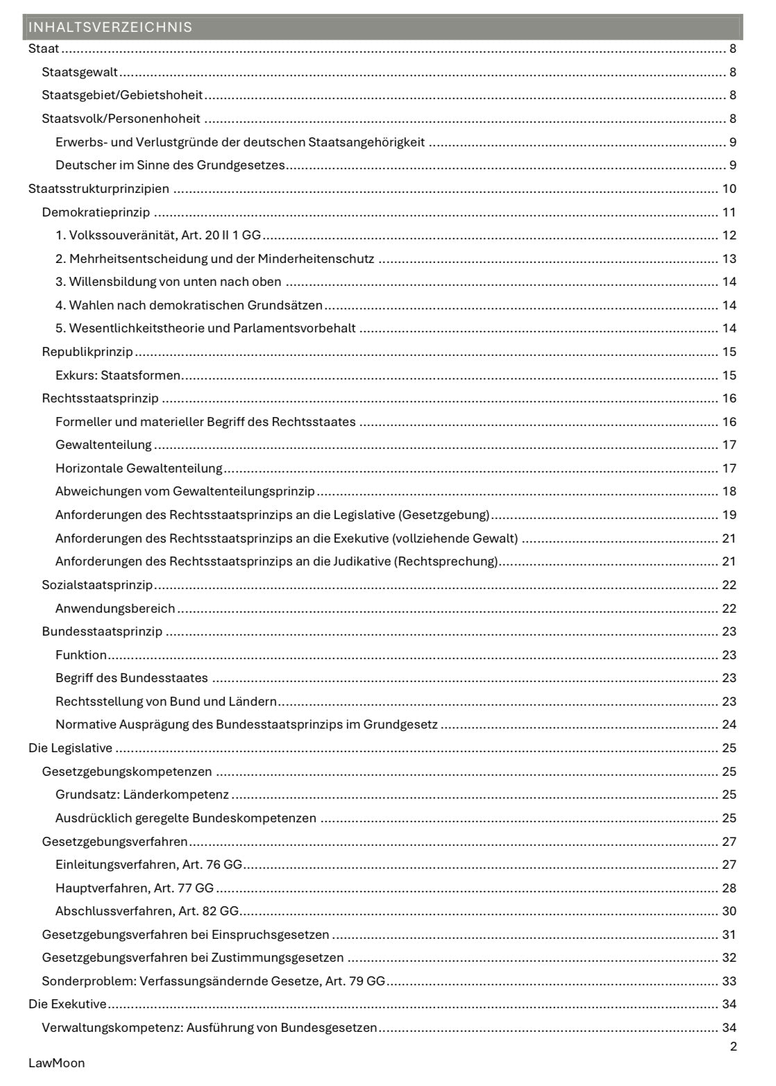 Juraskript, Staatsorganisationsrecht, Skript, Jurastudent