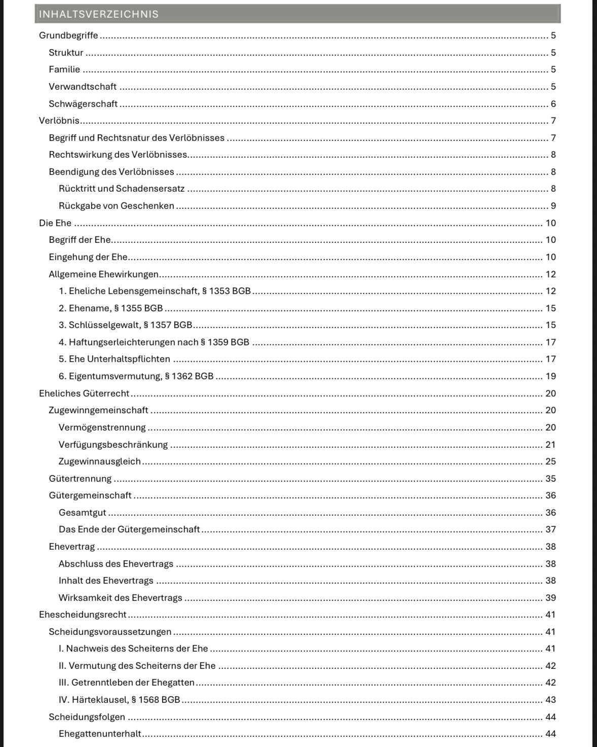 Familienrecht Skript