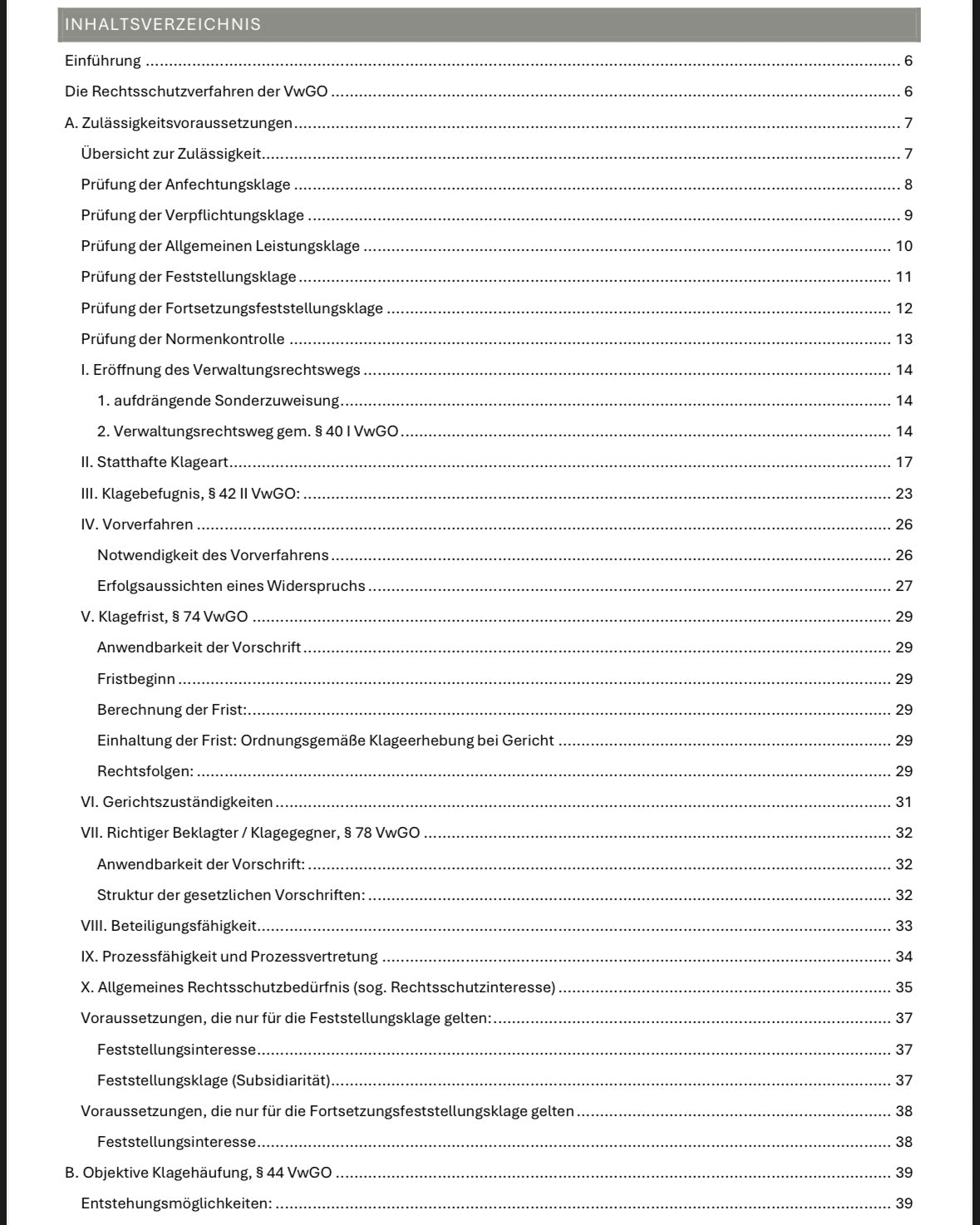 Verwaltungsprozessrecht Skript