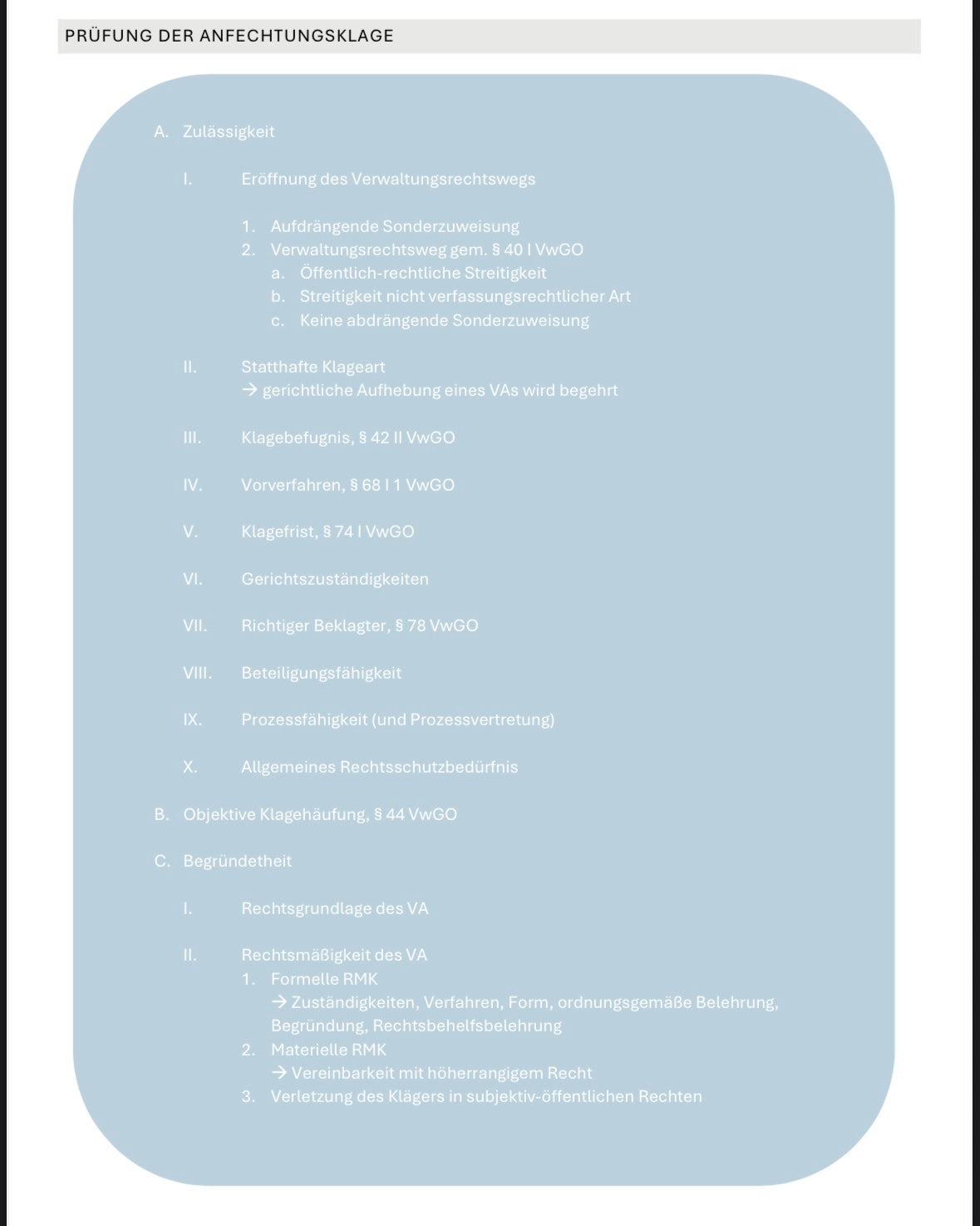 Verwaltungsprozessrecht Skript