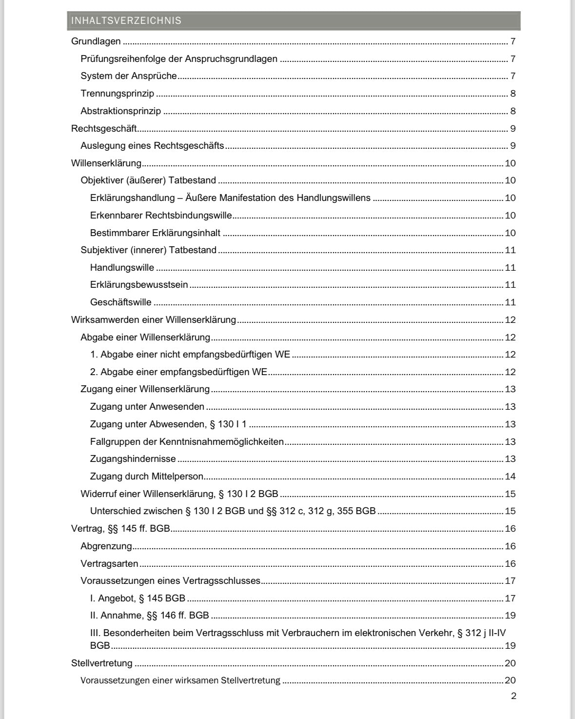 Lawmoon Skript für Student, Jurastudium, BGB AT