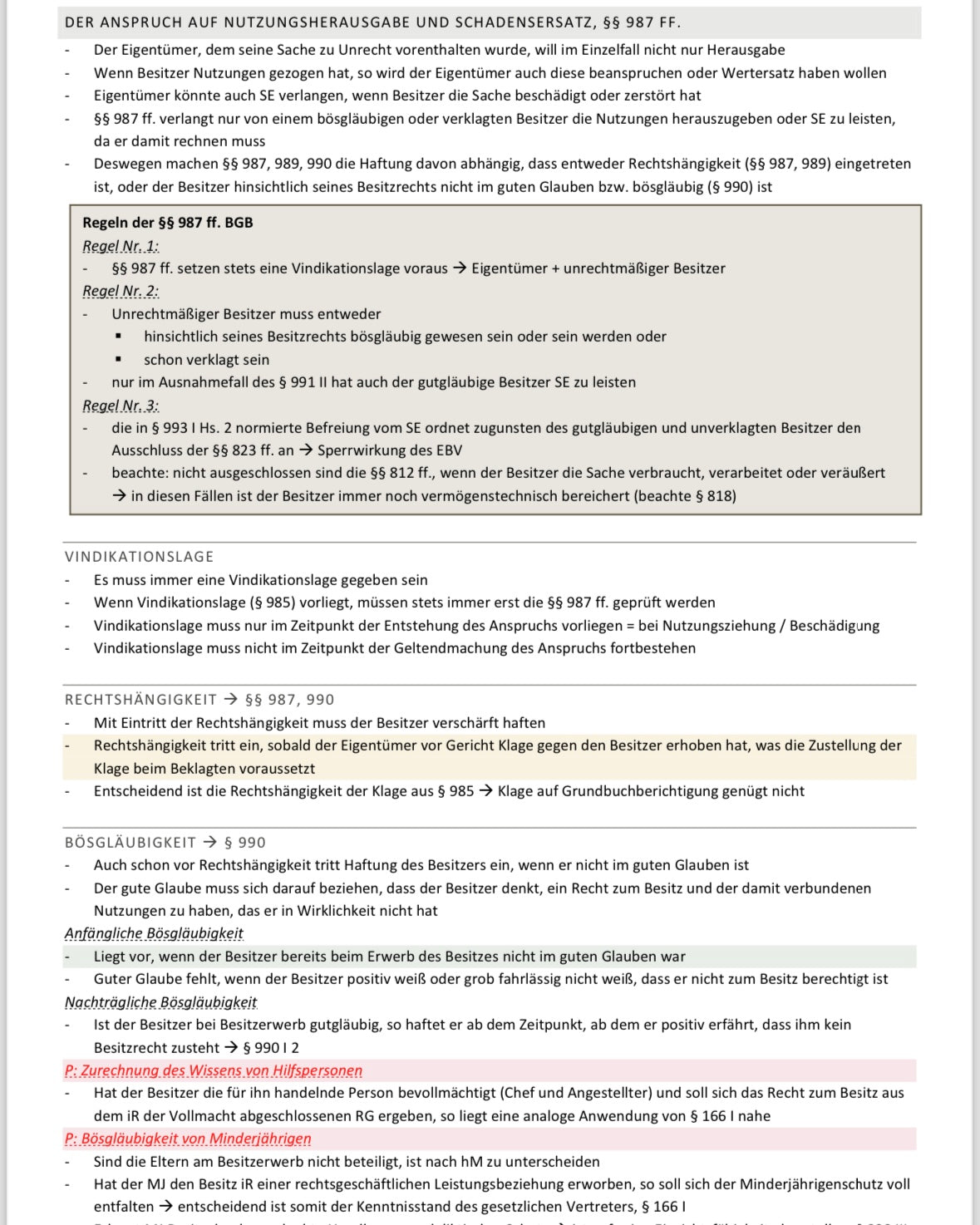 Lawmoon Skript für Student, Jurastudium, Sachenrecht