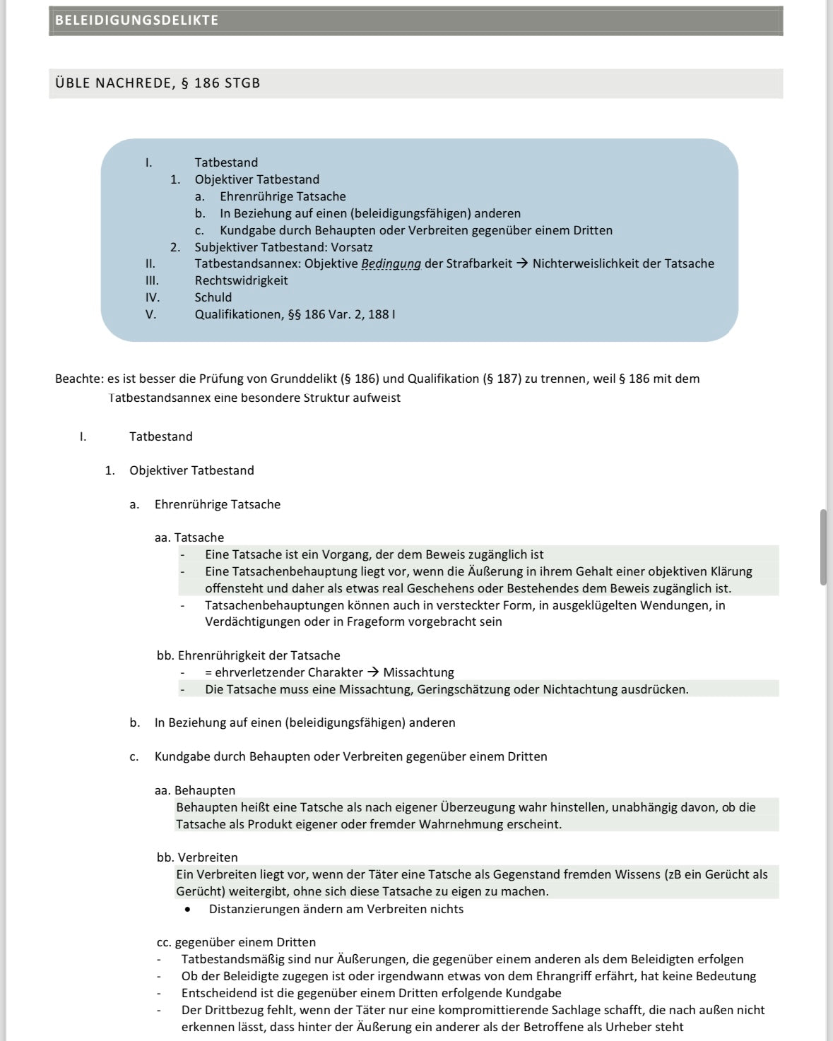 Lawmoon Skript für Student, Jurastudium, Strafrecht BT Nichtvermögensdelikte (NVD)