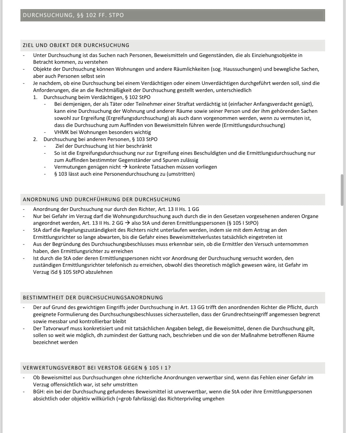 Lawmoon Skript für Student, Jurastudium, Strafprozessrecht