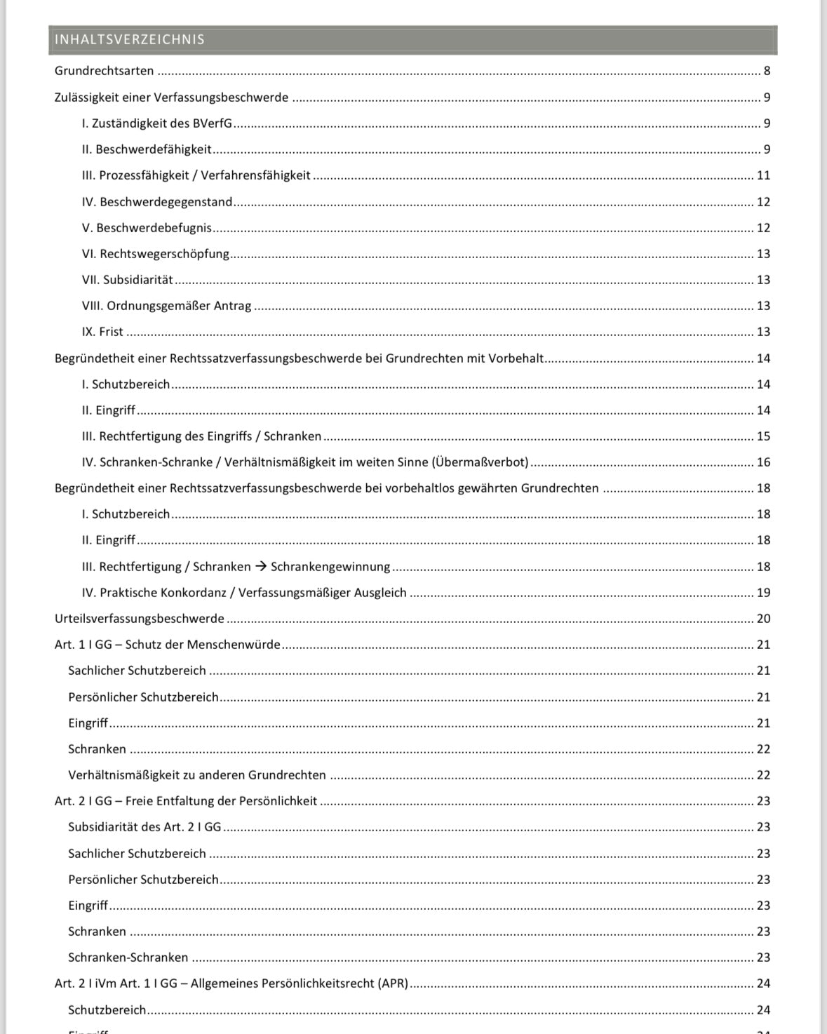 Lawmoon Skript für Student, Jurastudium, Grundrechte