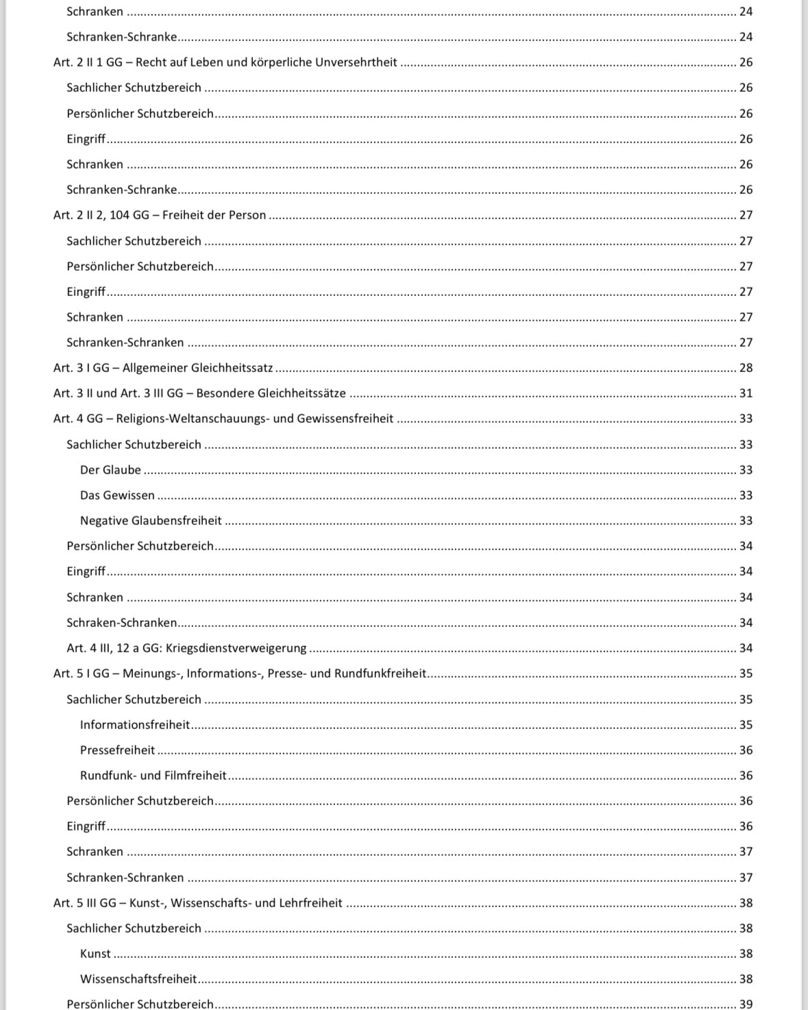 Lawmoon Skript für Student, Jurastudium, Grundrechte
