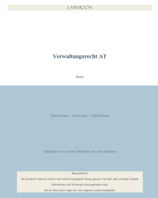 Verwaltungsrecht AT Skript