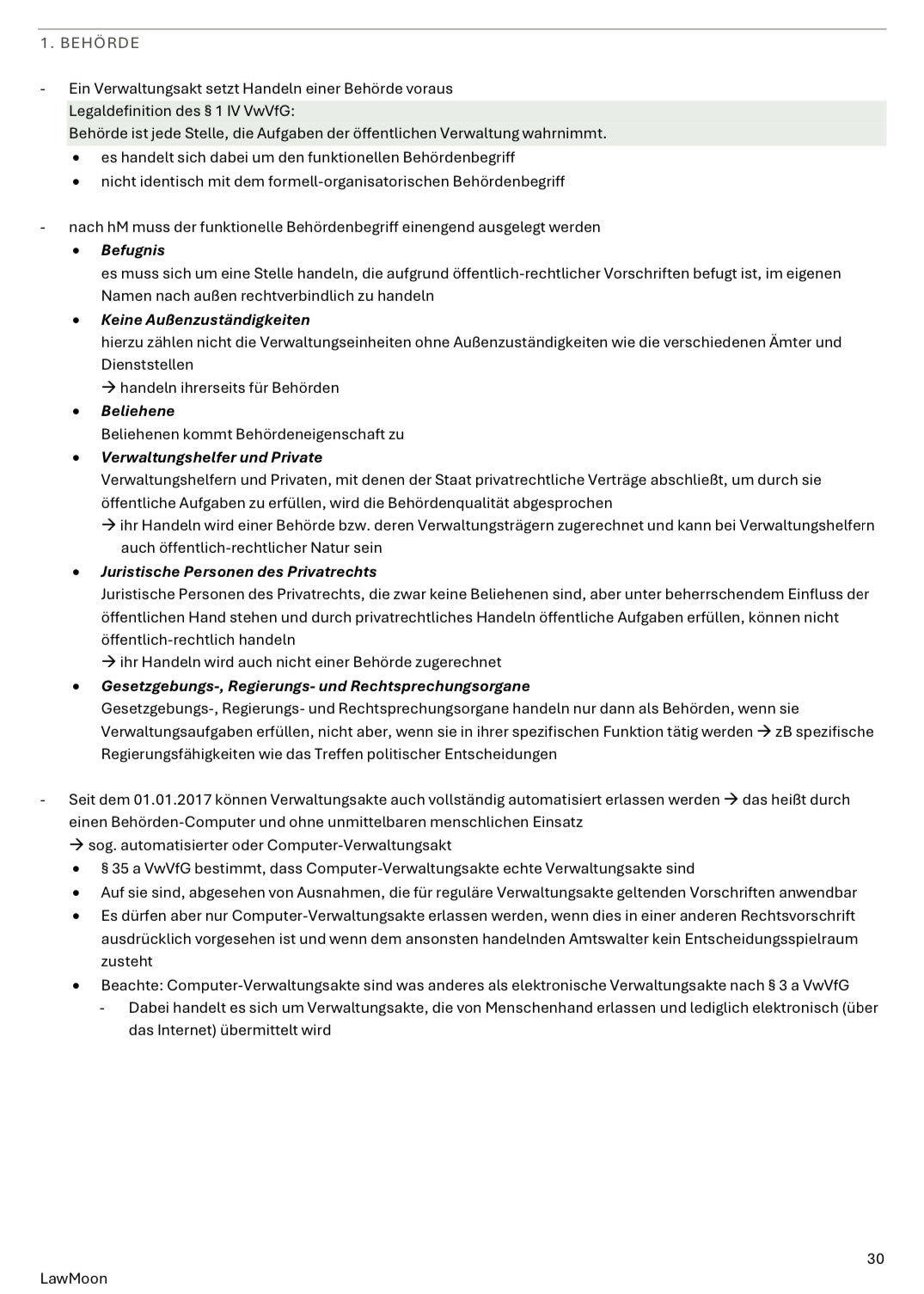 Verwaltungsrecht AT Skript, Student, Jurastudent, Jura