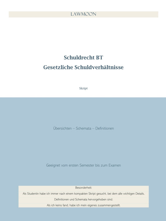 Schuldrecht BT, gesetzliche Schuldverhältnisse, GoA, Bereicheurngsrecht, Deliktsrecht, Leistungskondiktion, Delikt