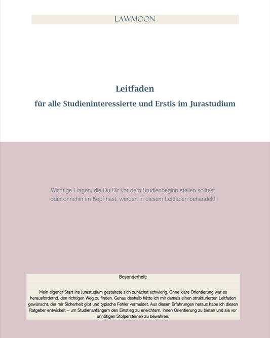 Leitfaden, Erstis, Studieninteressierte, Studienstart, Bafög, Hochschulstart, Jura, Erstsemester