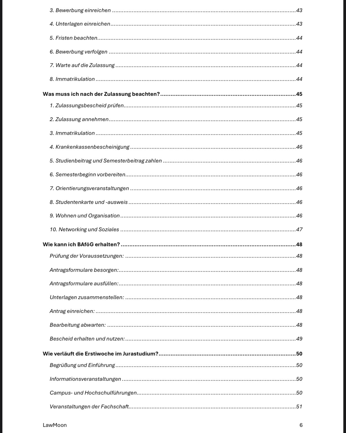 Leitfaden, Erstis, Studieninteressierte, Studienstart, Bafög, Hochschulstart, Jura, Erstsemester