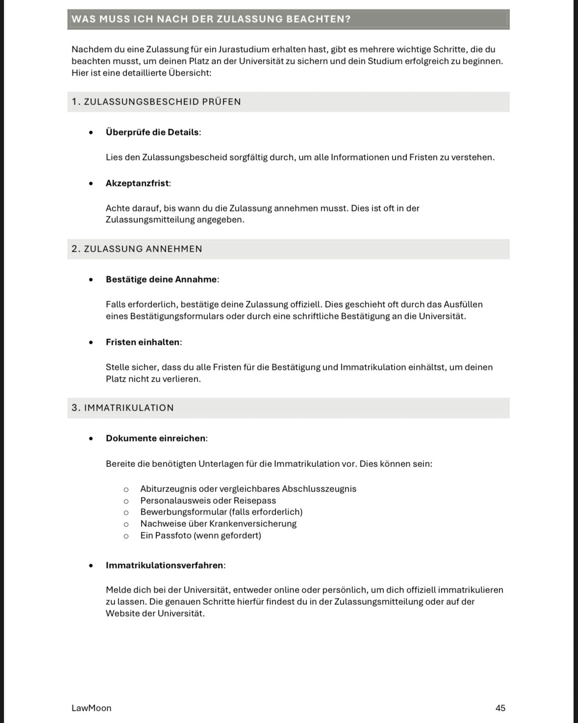 Leitfaden, Erstis, Studieninteressierte, Studienstart, Bafög, Hochschulstart, Jura, Erstsemester