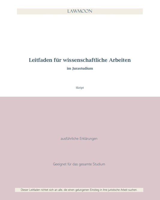 Leitfaden für wissenschaftliche Arbeiten