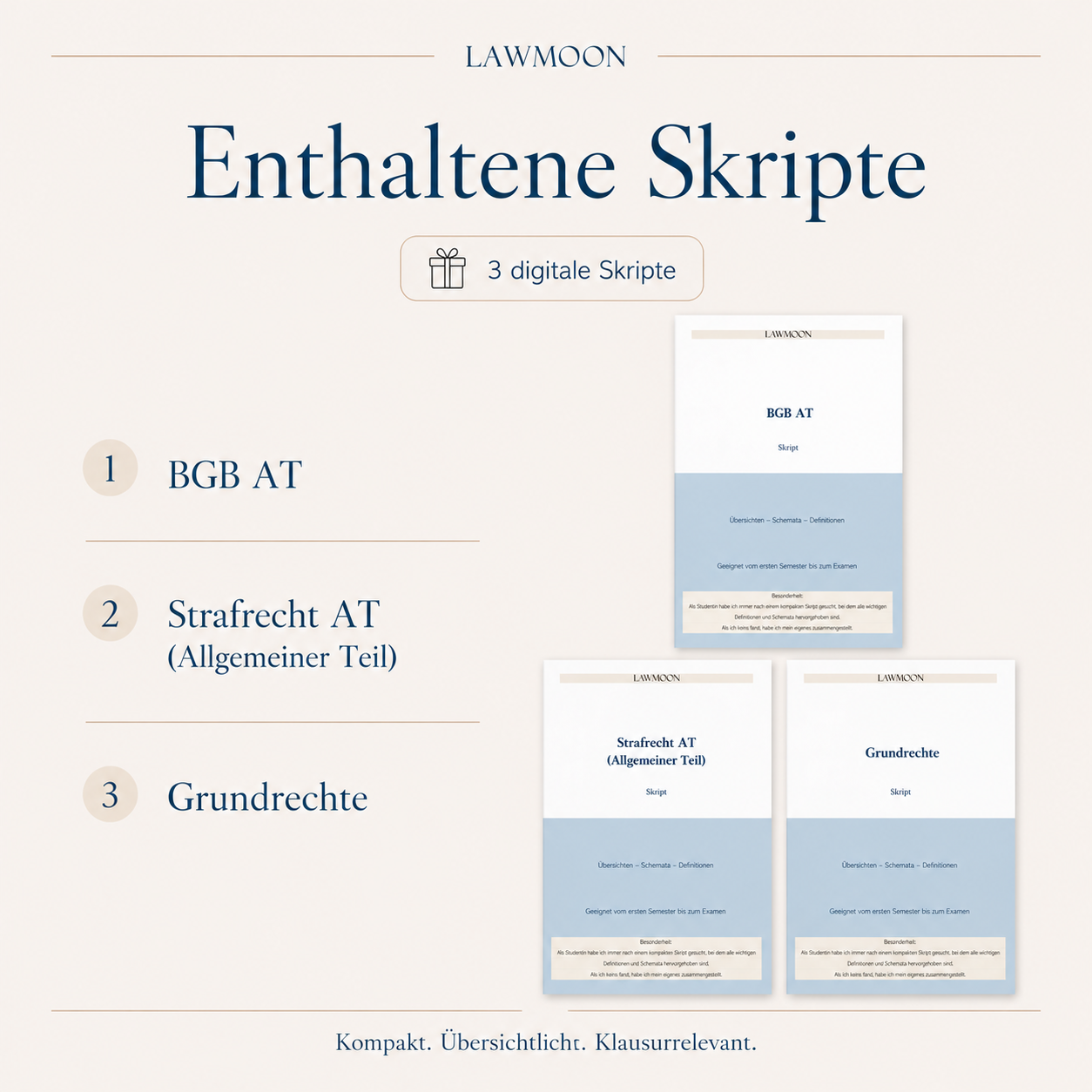 Basic Bundle BGB AT Strafrecht AT Grundrechte Erste Erstsemester Student im ersten Semester Basics Jura Allgemeiner Teil Grundstudium