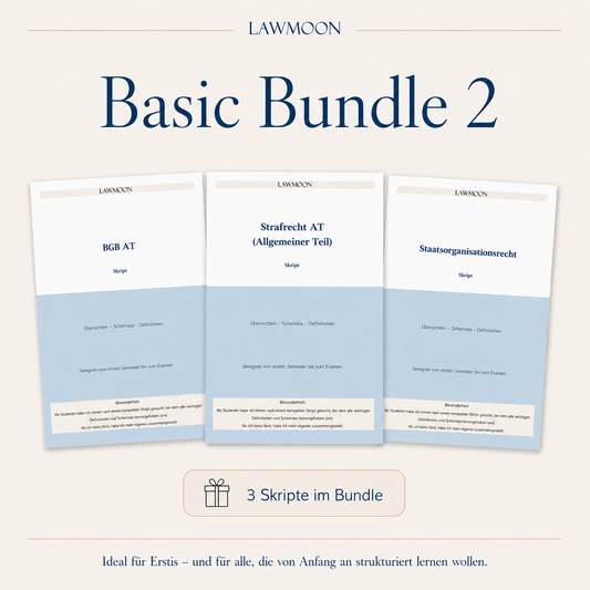 Basic Bundle 2 BGB AT Strafrecht AT Staatsorganisationsrecht Allgemeiner Teil Erste Erstsemester Jura Jurastudent 