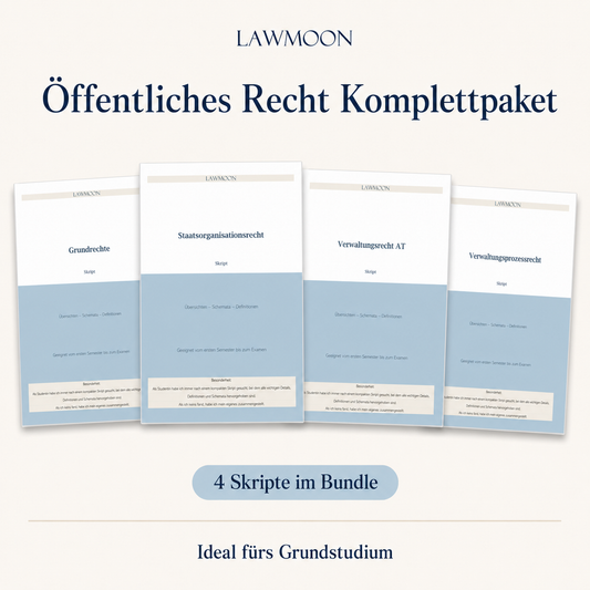 Öffentliches Recht Komplettpaket Grundrechte Staatsorganisationsrecht Verwaltungsrecht Allgemeiner Teil AT Verwaltungsprozessrecht 