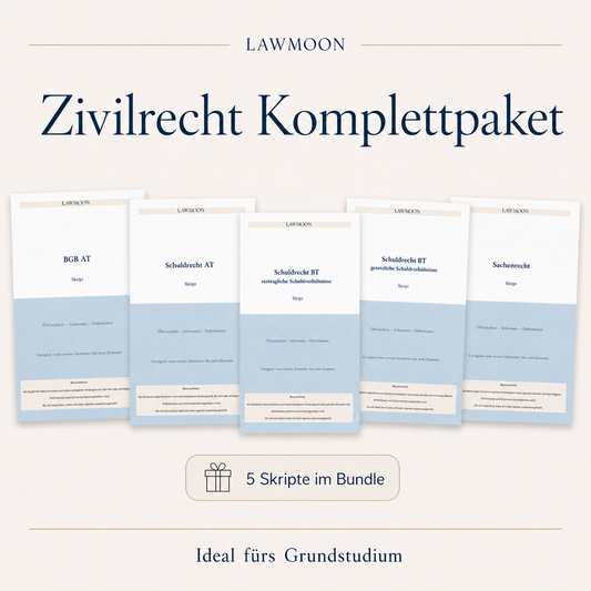Zivilrecht Komplettpaket BGB AT Schuldrecht Allgemeiner Teil Schuldrecht Besonderer Teil Sachenrecht 