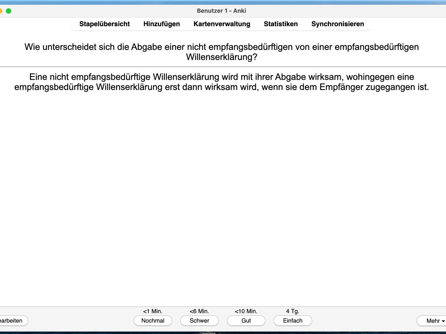 BGB AT Karteikarten ANKI Student Jura Jurakarteikarten