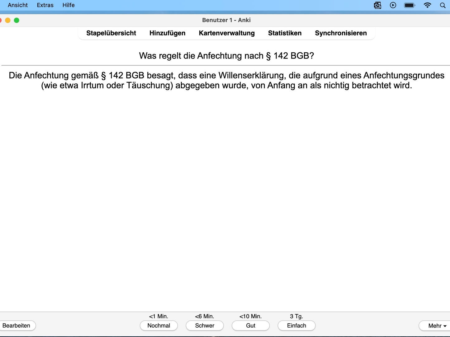 BGB AT Karteikarten ANKI Student Jura Jurakarteikarten