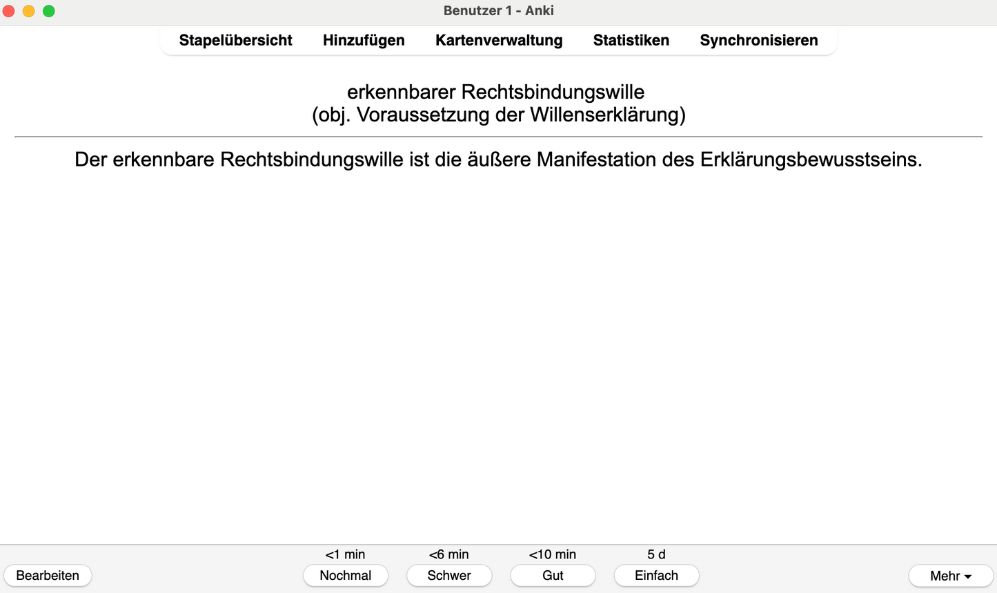 BGB AT Definitionen Jura Jurastudium Karteikarten 