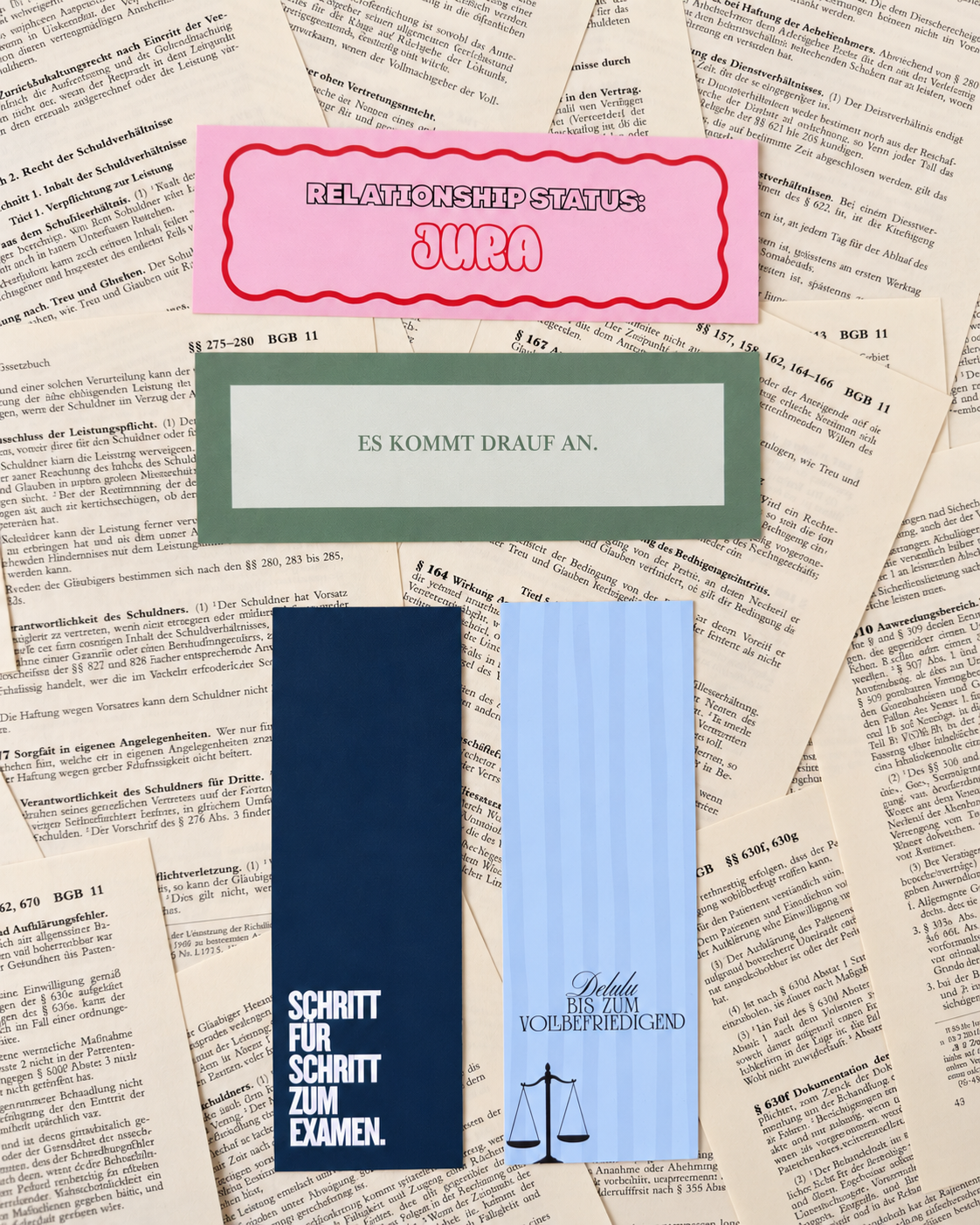 Lesezeichen, Jura, Juralesezeichen, Geschenk, Jurageschenk Schritt für Schritt zum Examen