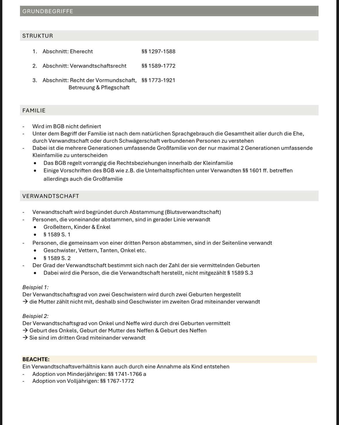 Familienrecht Skript