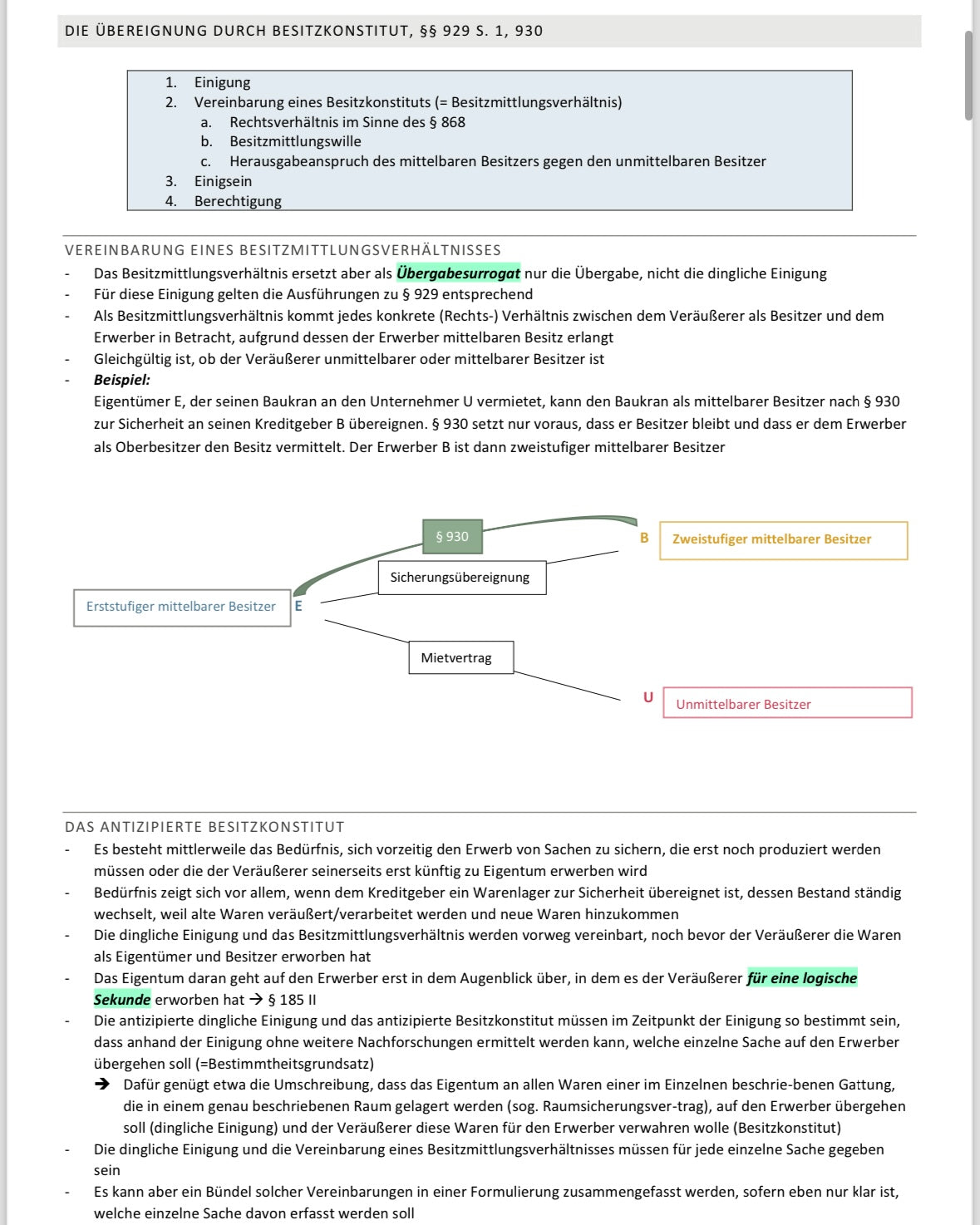 Lawmoon Skript für Student, Jurastudium, Sachenrecht