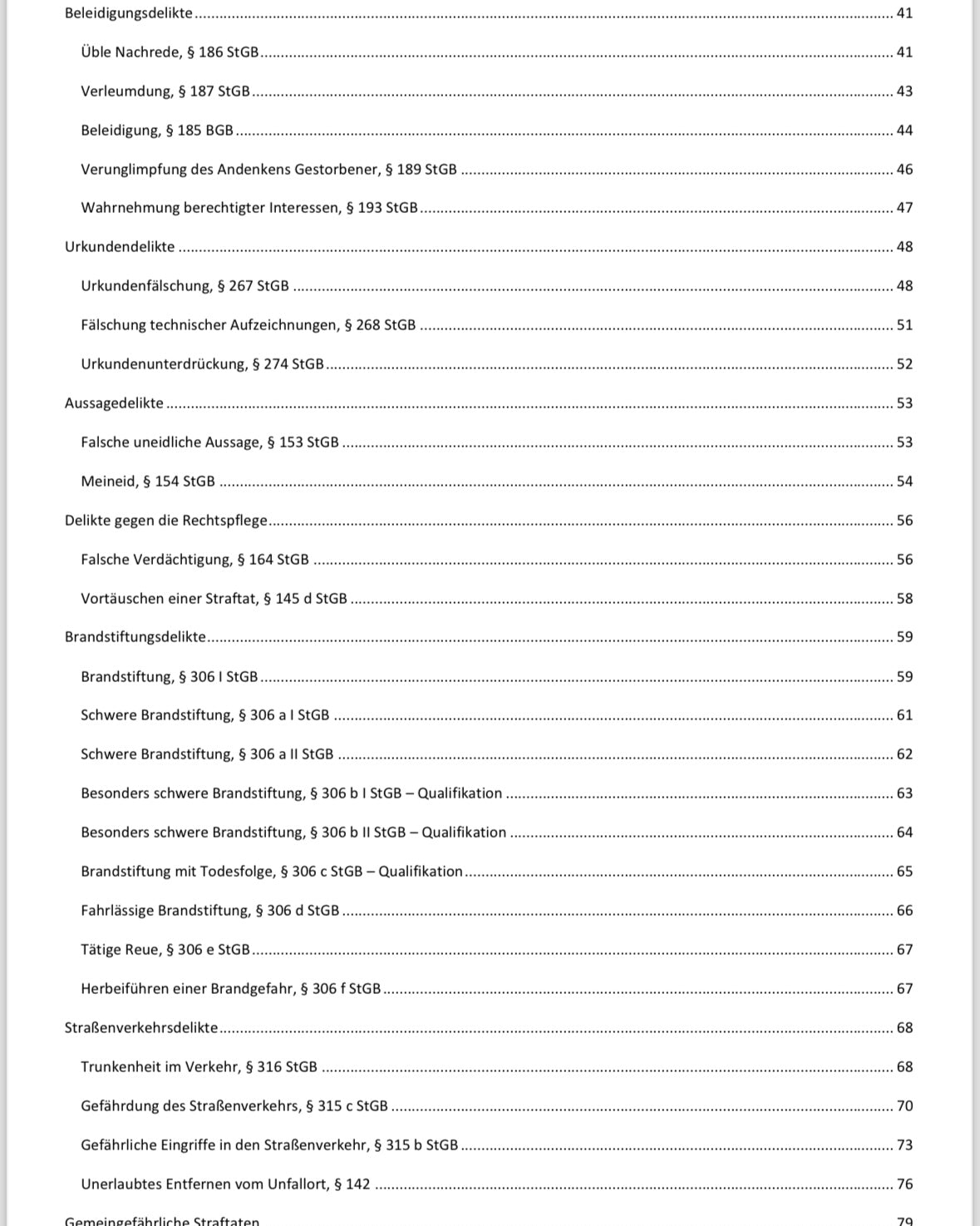 Lawmoon Skript für Student, Jurastudium, Strafrecht BT Nichtvermögensdelikte (NVD)