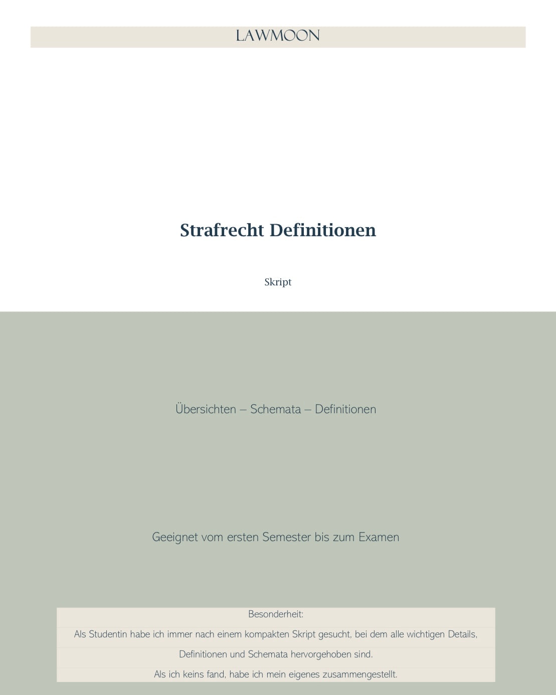 Strafrecht Definitionen Jurastudium, Student, Skript