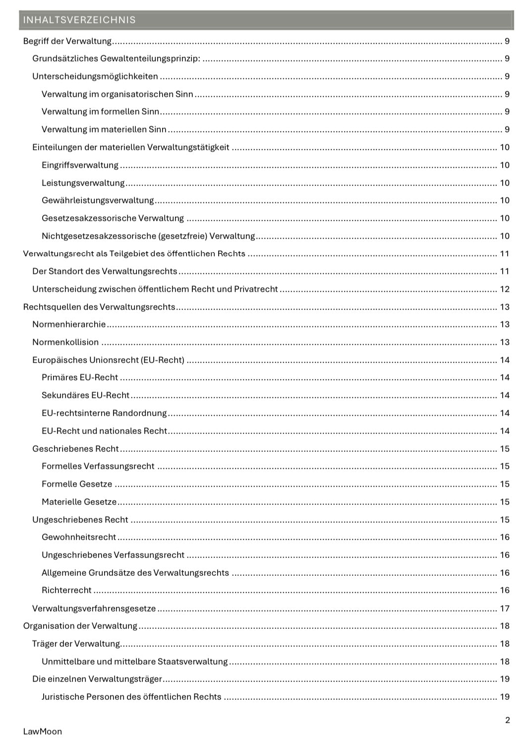 Verwaltungsrecht AT Skript, Student, Jurastudent, Jura
