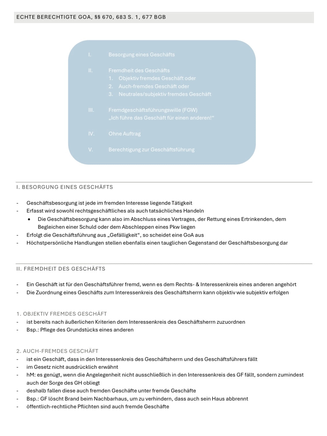 Schuldrecht BT, gesetzliche Schuldverhältnisse, GoA, Bereicheurngsrecht, Deliktsrecht, Leistungskondiktion, Delikt