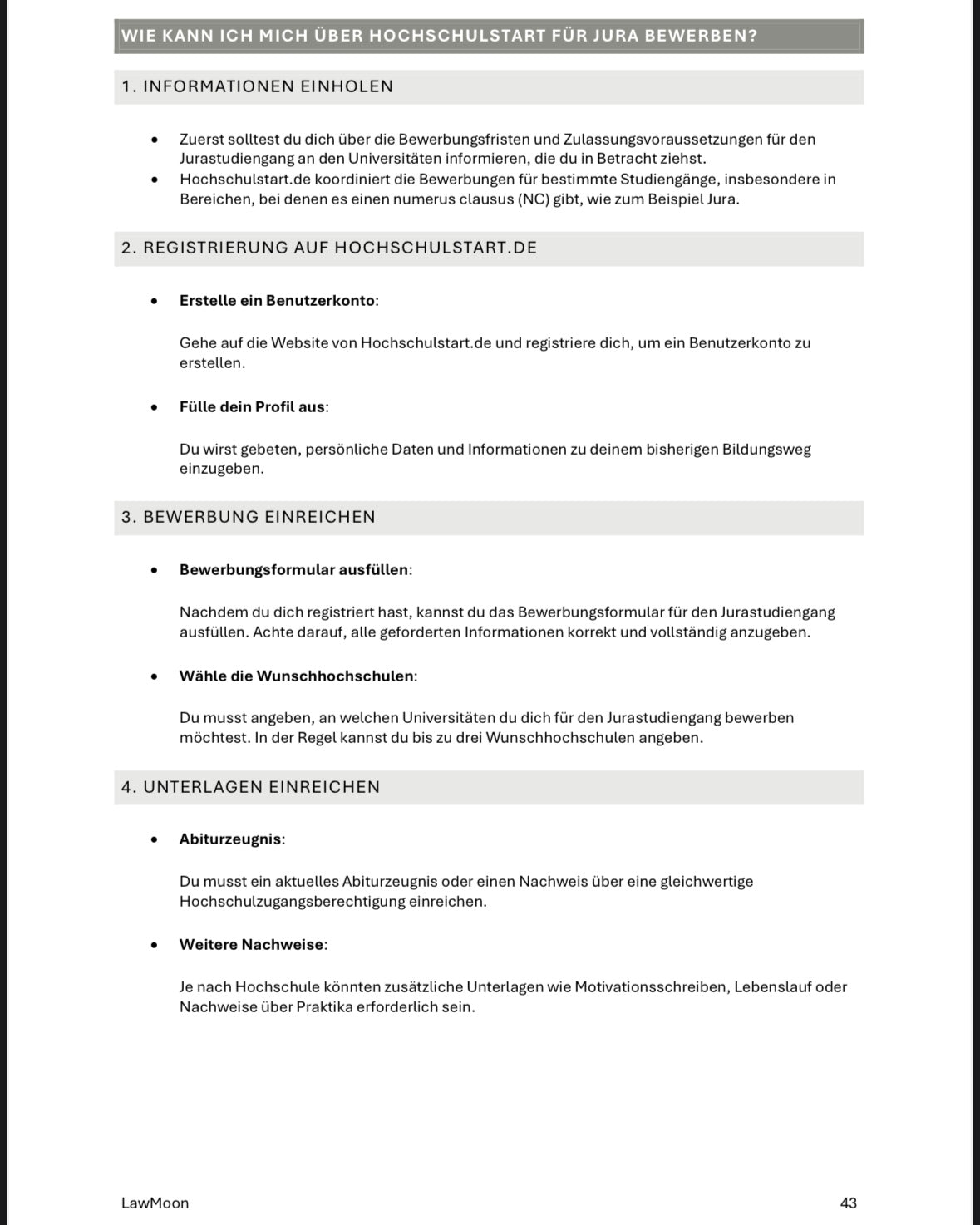 Leitfaden, Erstis, Studieninteressierte, Studienstart, Bafög, Hochschulstart, Jura, Erstsemester